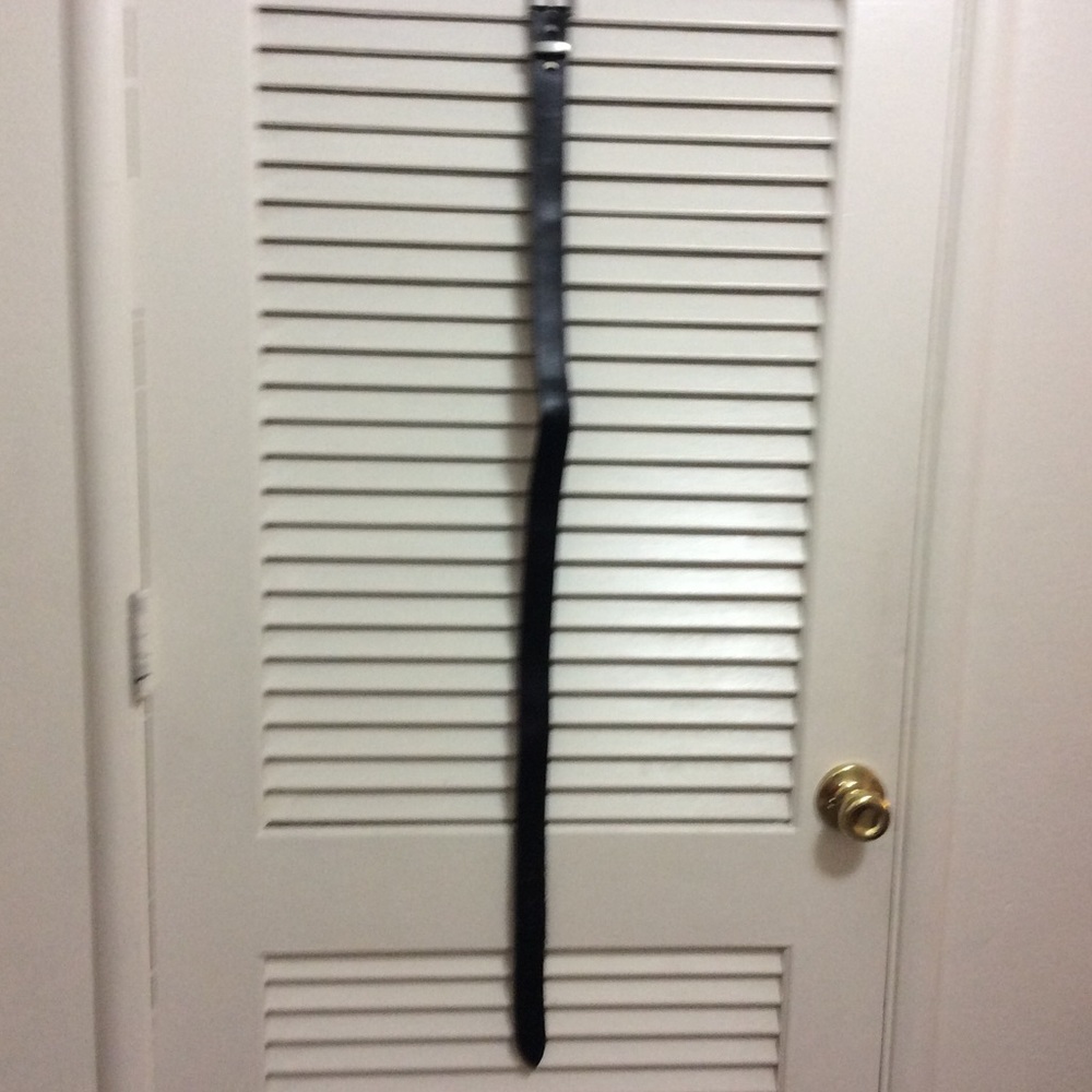 Black leather belt